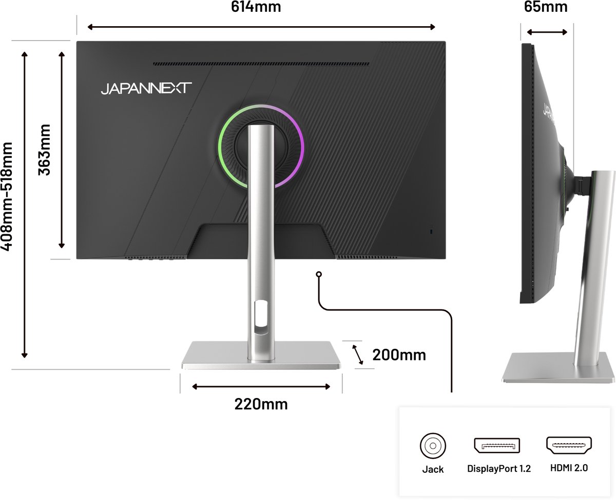 Japannext Gaming Monitor 27" Ips Full Hd (1920X1080) 200Hz 0.5Ms | - afbeelding 6