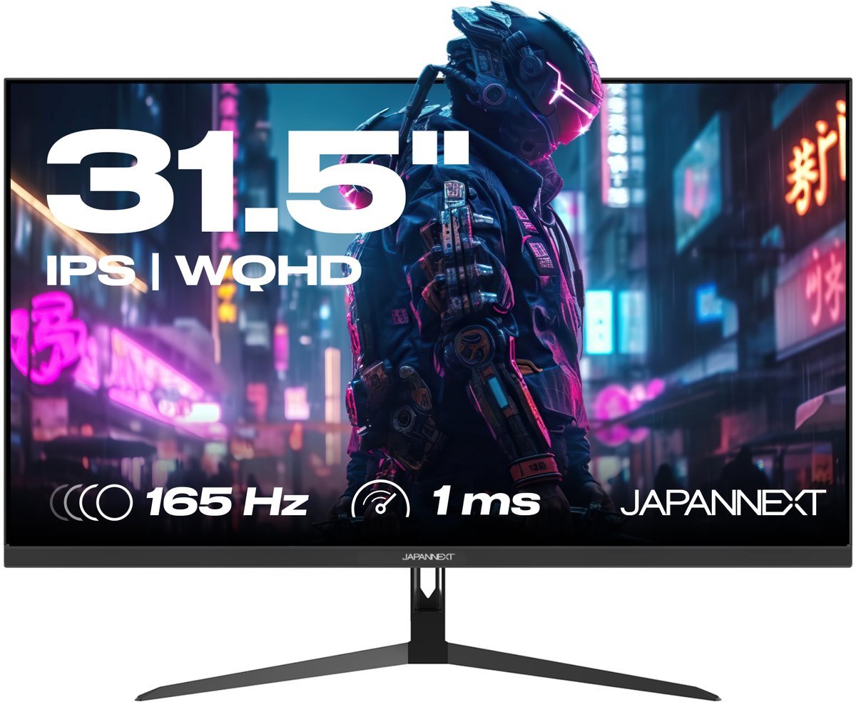 JAPANNEXT Japannext Gaming Monitor 31.5" Ips 2K Wqhd (2560X1440) 165Hz 1Ms | Jn-Ips3150Wqhdr165