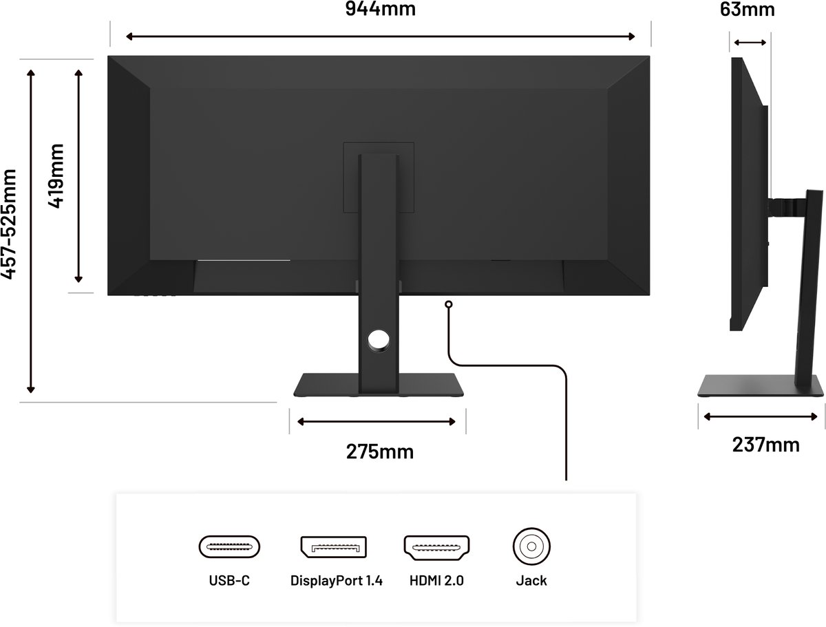 Japannext Gaming Monitor 40" Ips Uwqhd (3440X1440) 144Hz 1Ms | - afbeelding 2