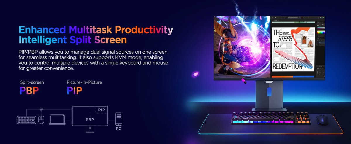 Koorui S2721Xo - Qhd Oled Flagship Monitor - 27 Inch - 240 Hz - 0.03 Ms - afbeelding 4