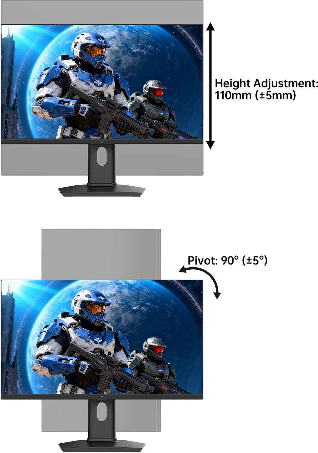 Ktc h24f7 2 23 8 inch monitor 3 orig - KTC H24F7-2 Gaming 23.8" Monitor (zwart)