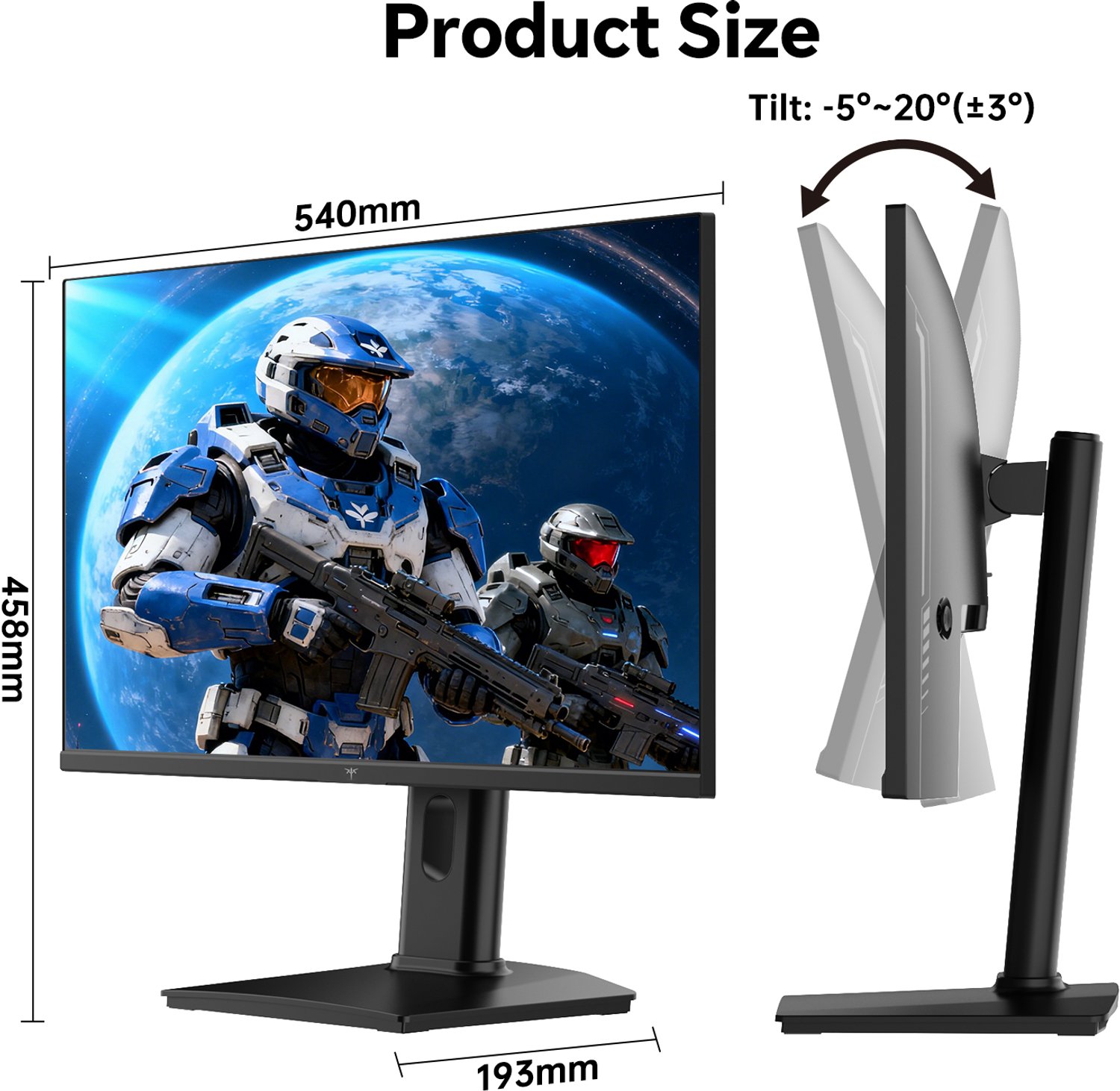 Ktc h24f7 2 23 8 inch monitor 6 orig - KTC H24F7-2 Gaming 23.8" Monitor (zwart)