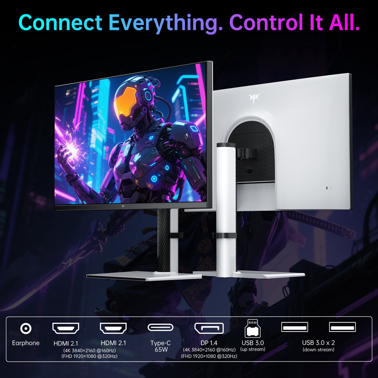Ktc m27p6s monitor 27 inch 4k mini 10 orig - KTC M27P6S Gaming 27" Monitor (wit)