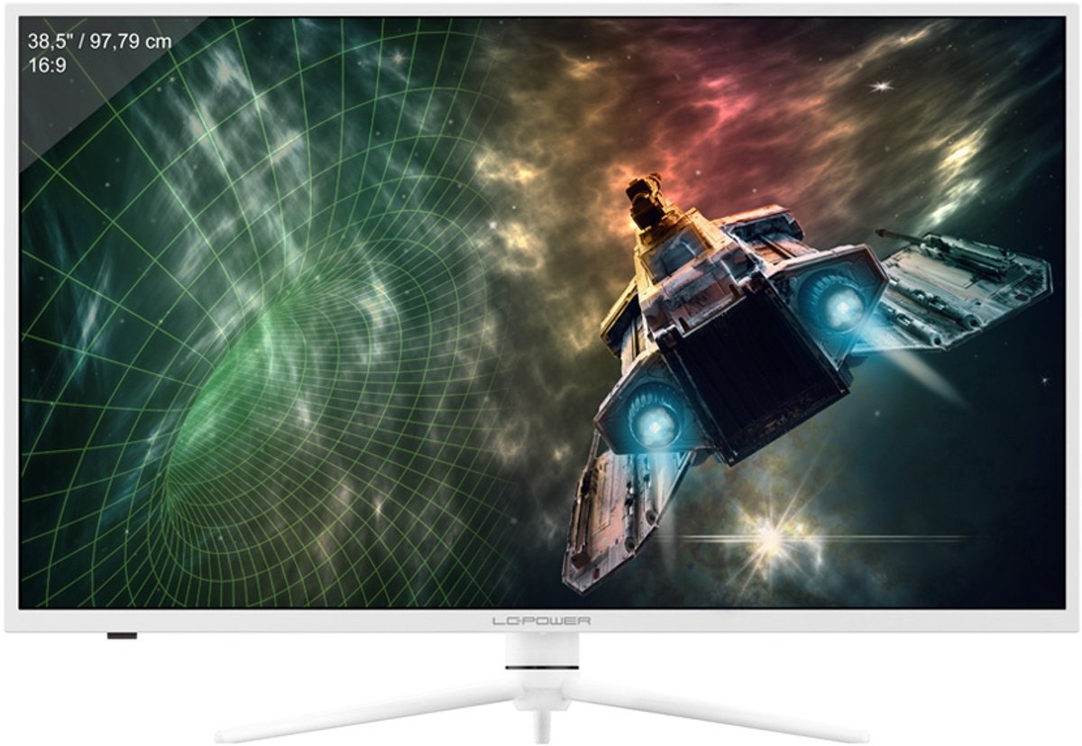 LC Lc Power Lc-M39-Qhd-165-C Gaming Monitor 97.8 Cm (38.5 Inch) Energielabel G (A - G) 2560 X 1440 Pixel Qhd 4 Ms Audio, Stereo (3.5 Mm Jackplug), Displayport,