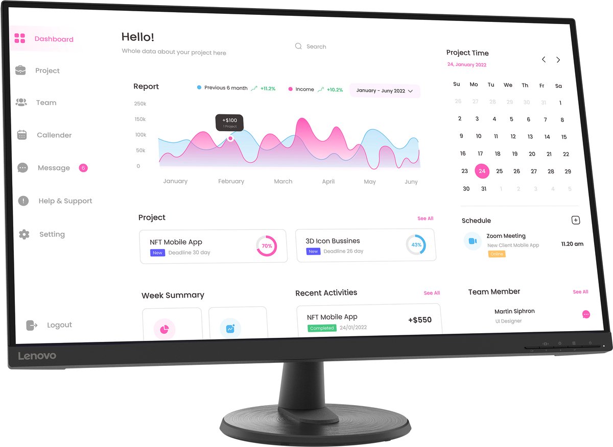 Lenovo d32 40 monitor 9 orig - Lenovo D32-40 31.5" Monitor (zwart)