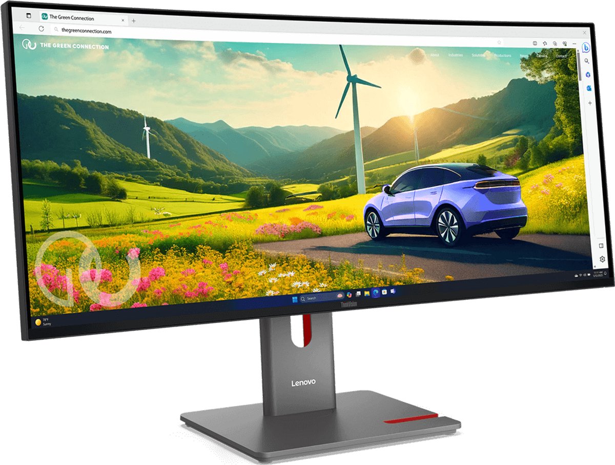 Lenovo thinkvision p34wd 40 34 uwqhd 11 orig - Lenovo ThinkVision P34WD-40 UWQHD USB-C 34" Monitor (Eclipse Black)