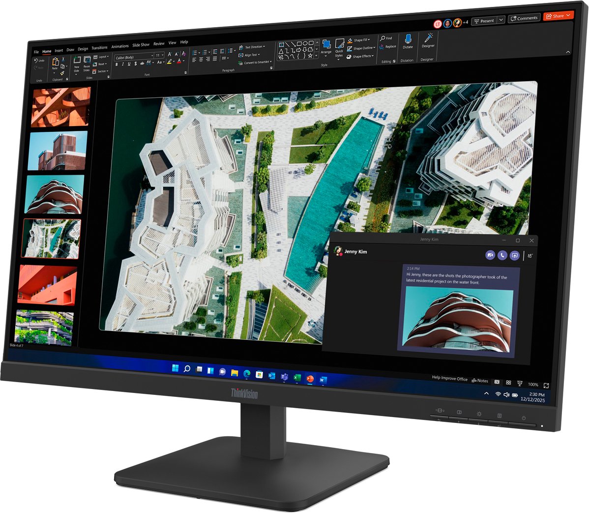 Lenovo thinkvision s27 4e monitor 6 orig - Lenovo Thinkvision S27-4E 27" Monitor (zwart)