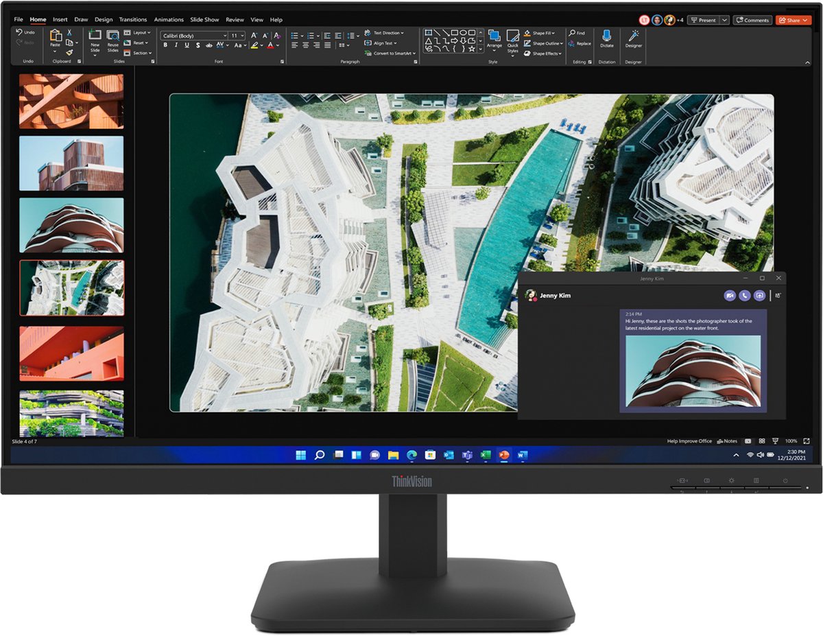 Lenovo thinkvision s27 4e monitor 9 orig - Lenovo Thinkvision S27-4E 27" Monitor (zwart)
