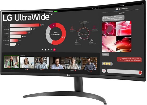 Lg 34wr50qk b qhd curved ultrawid 3 orig - LG 34WR50QK-B Wide Quad 34" Monitor (Black)