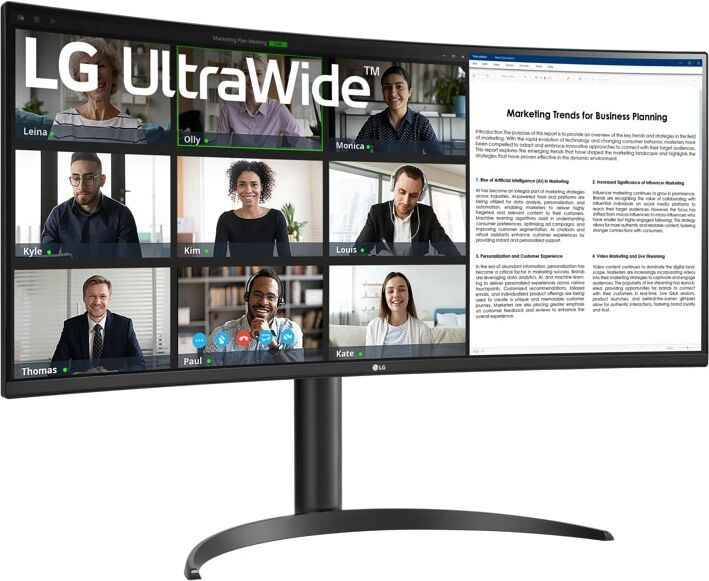 Lg 34wr55qk b qhd curved ultrawid 2 orig - LG 34WR55QK-B Wide Quad 34" Monitor (Black)