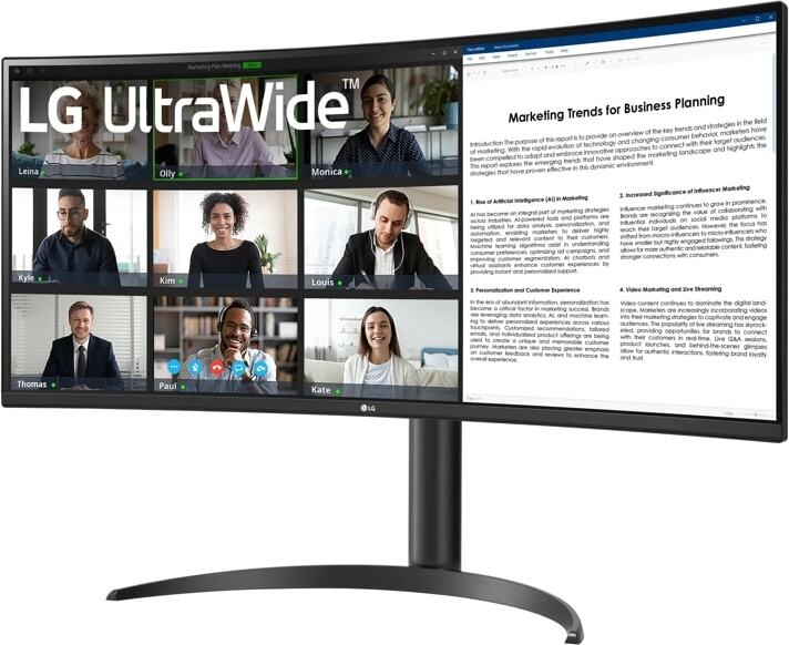 Lg 34wr55qk b qhd curved ultrawid 3 orig - LG 34WR55QK-B Wide Quad 34" Monitor (Black)