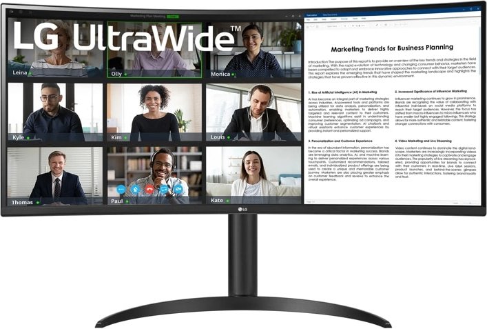 Lg 34wr55qk b qhd curved ultrawid - LG 34WR55QK-B Wide Quad 34" Monitor (Black)