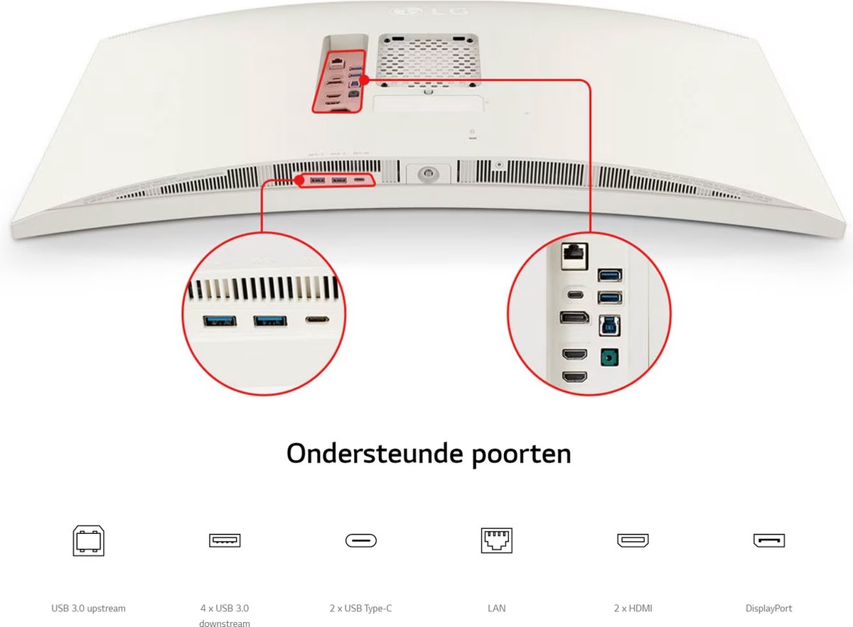 Lg 38Wr85Qc-W - Qhd Ultrawide Monitor - Usb-C - Rj45 - Kvm Switch - 144Hz - 38 - afbeelding 3