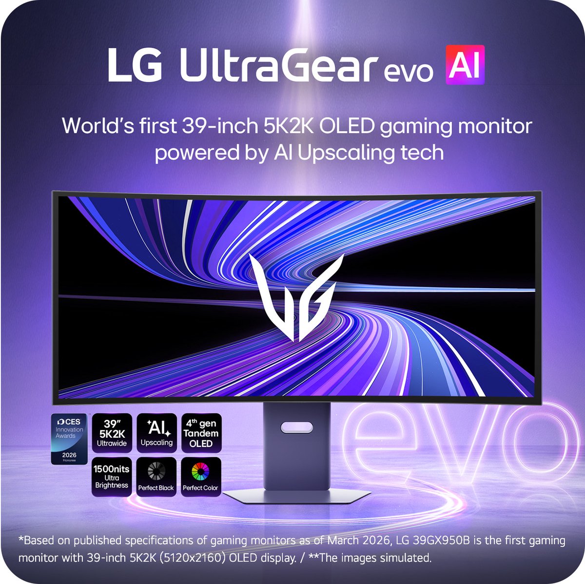 LG Ultragear 39GX950B-B 39 Wide Quad HD 165Hz Dual Mode monitor, productafbeelding 10