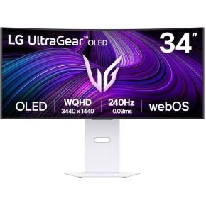 LG Lg Ultragear Oled 34Gx90Sa - Ultrawide Gaming Monitor - Hdr 400 - 240Hz - Usb-C 65W - Rj-45 - Webos - 34 Inch