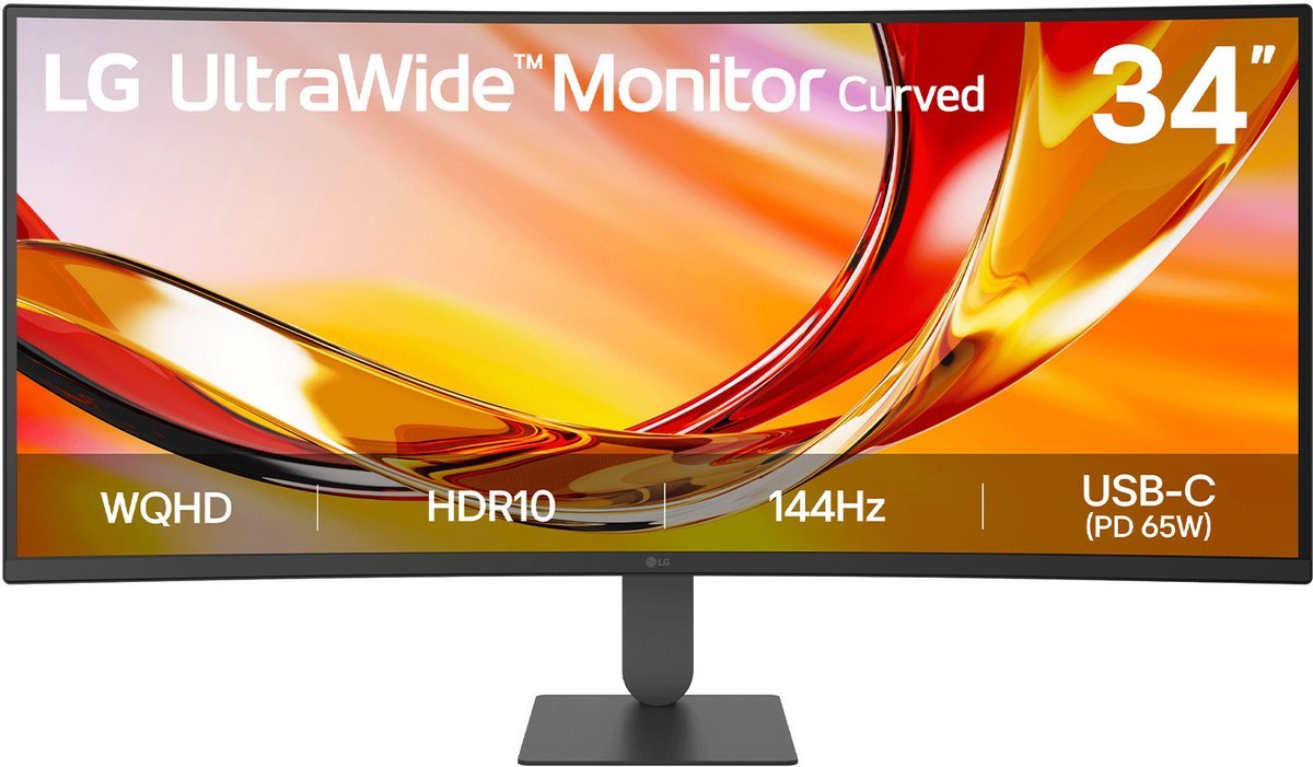 LG Lg Ultrawide 34U640B-B - Wqhd Va Monitor - Usb-C 65W - 1800R Cruved - 144Hz - 34 Inch