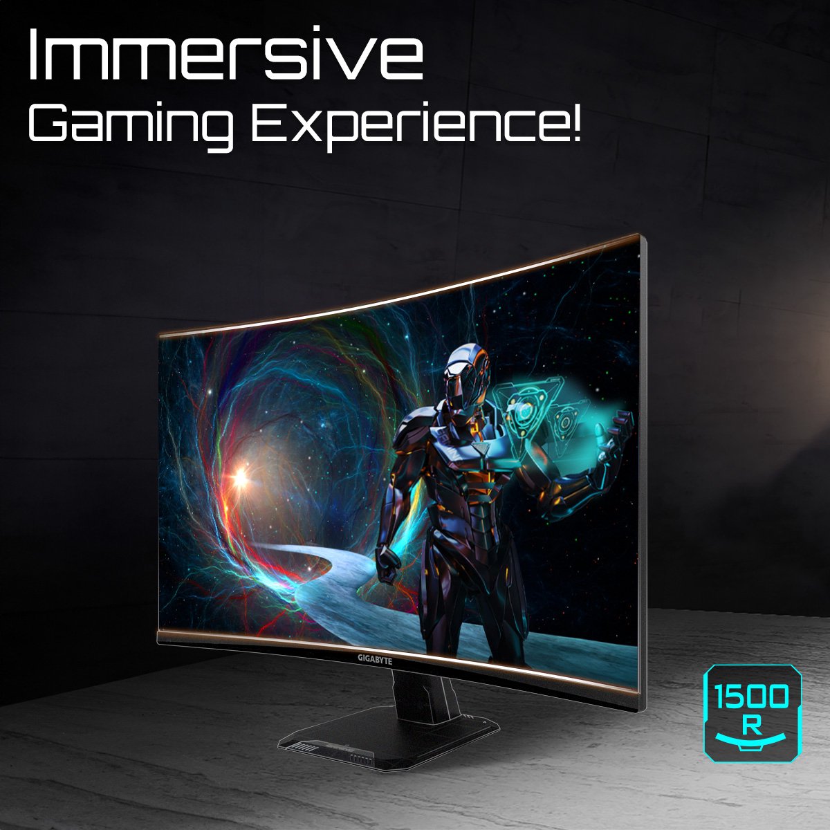 GIGABYTE GS27QCA Curved gaming monitor, productafbeelding 3