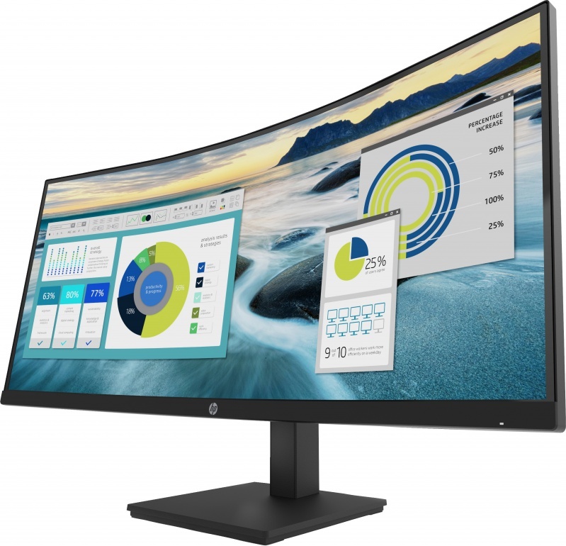Monitor hp 21y56aa abb lfc 34 led 3 orig - HP P34hc G4 Wide Quad 34" Monitor (Black)