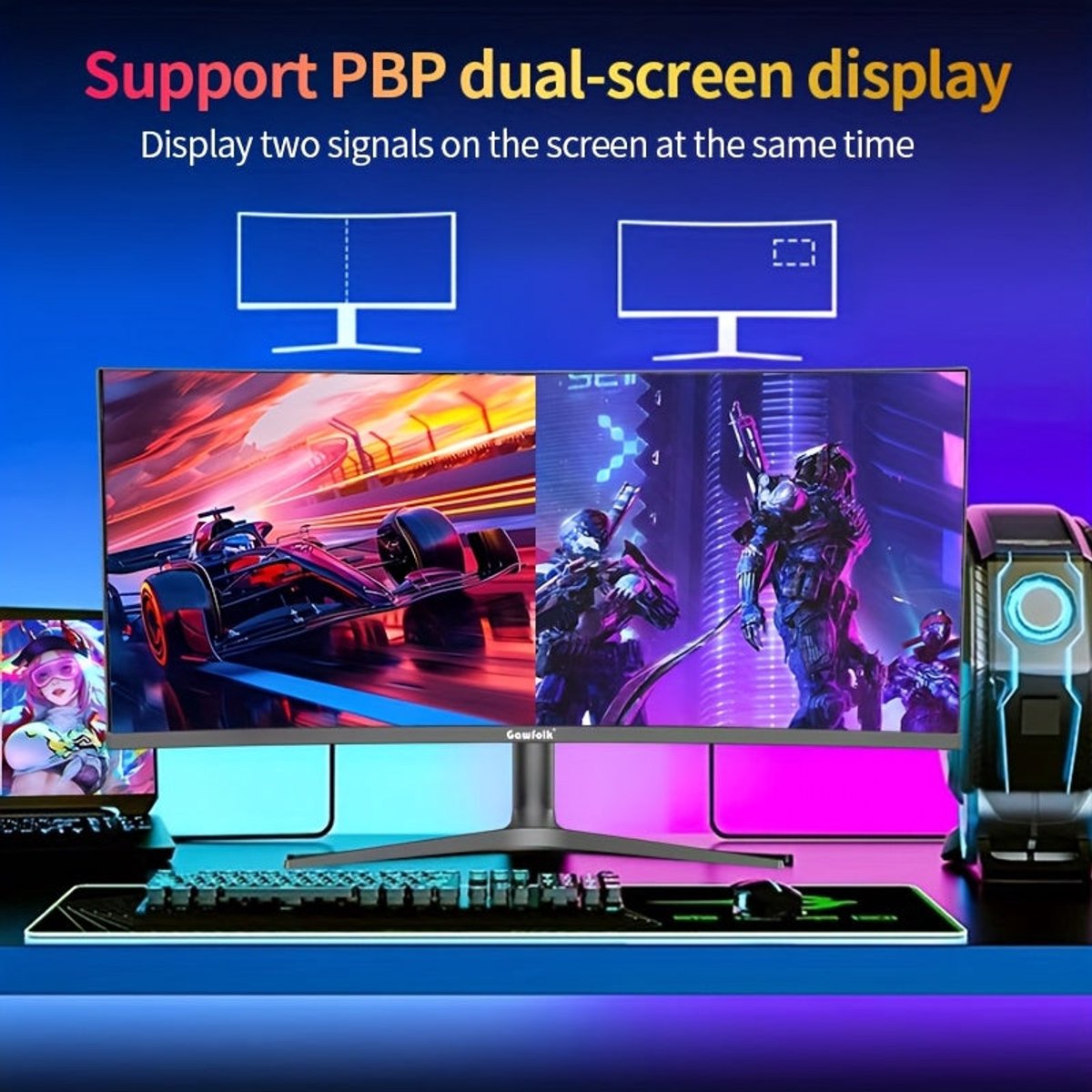 Corenia 37.5" Curved Ultrawide Gaming Monitor - afbeelding 2