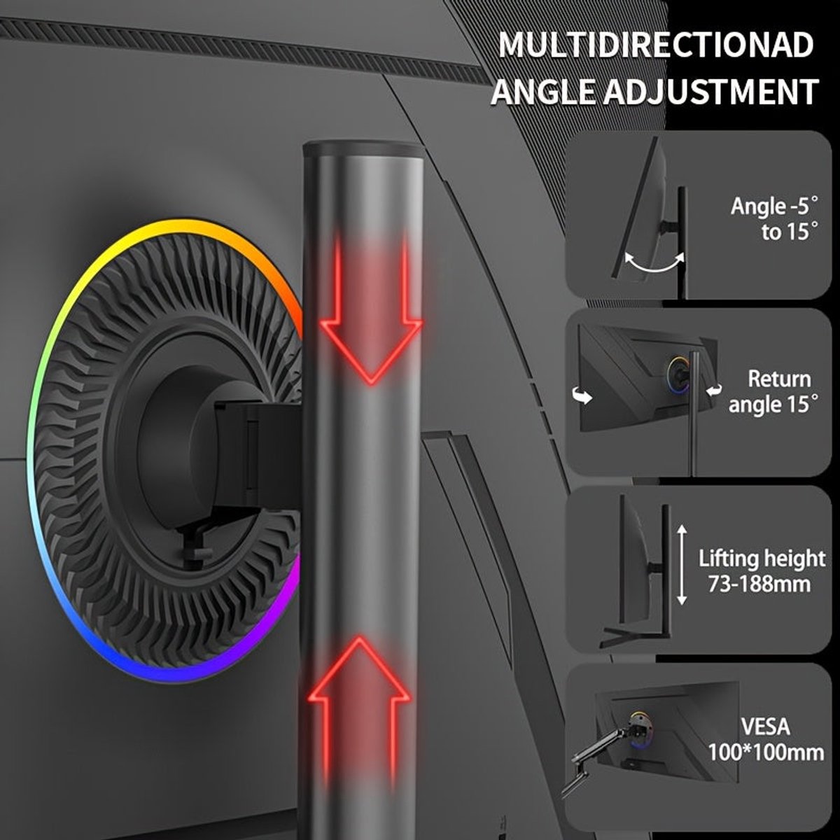 Corenia 37.5" Curved Ultrawide Gaming Monitor - afbeelding 3