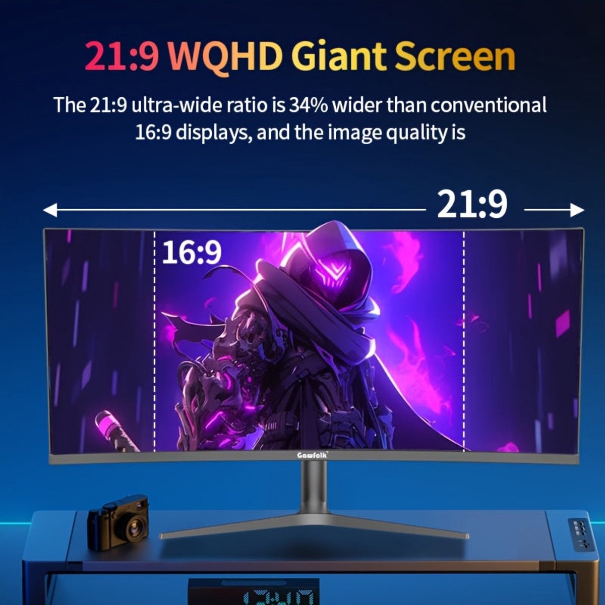 Corenia 37.5" Curved Ultrawide Gaming Monitor - afbeelding 9