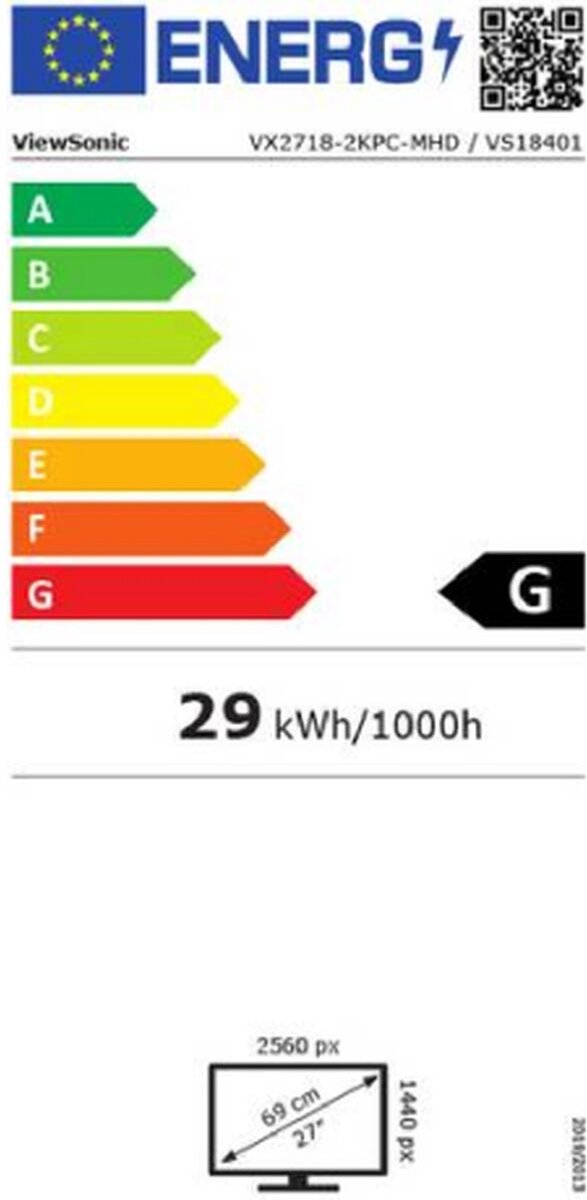 Monitor Viewsonic Vx2718-2Kpc-Mhd Curve 27" Led Qhd 165 Hz Va Flicker Free - afbeelding 2