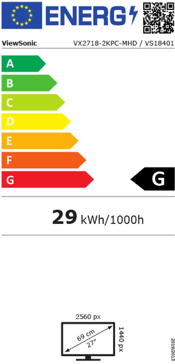 Monitor Viewsonic Vx2718-2Kpc-Mhd Curve 27" Led Qhd 165 Hz Va Flicker Free - afbeelding 6