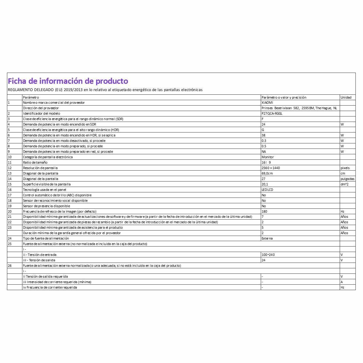 Xiaomi G27i 27" Monitor (Black) - afbeelding 7