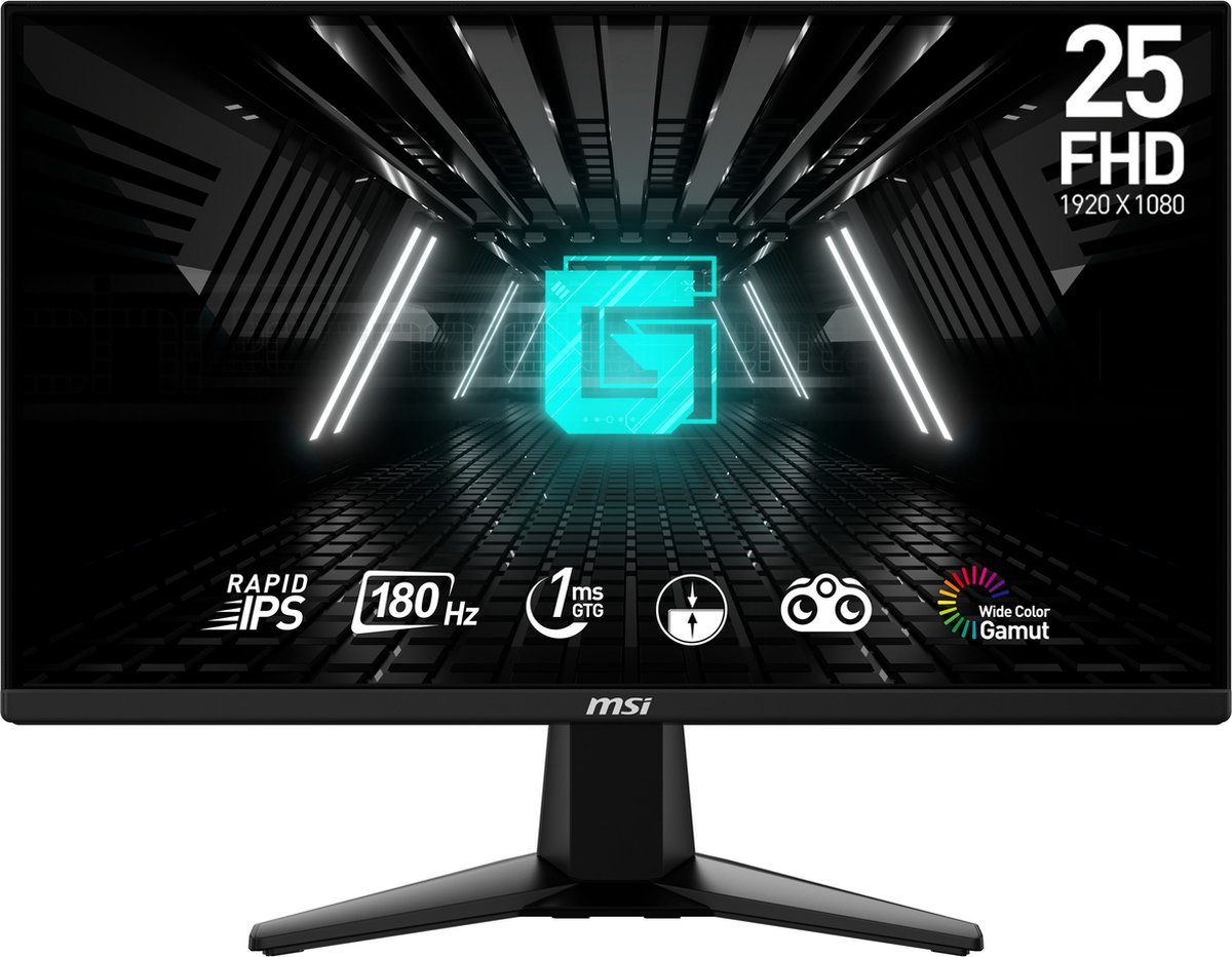 MSI Msi G255F Computer Monitor 62,2 Cm (24.5") 1920 X 1080 Pixels Full Hd Lcd Zwart