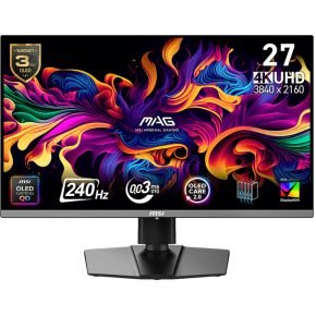 MSI Msi Mag 272Up Qd-Oled X24 - Uhd Gaming Monitor - 26.5 Inch - 240Hz - Usb-C Pd 15W