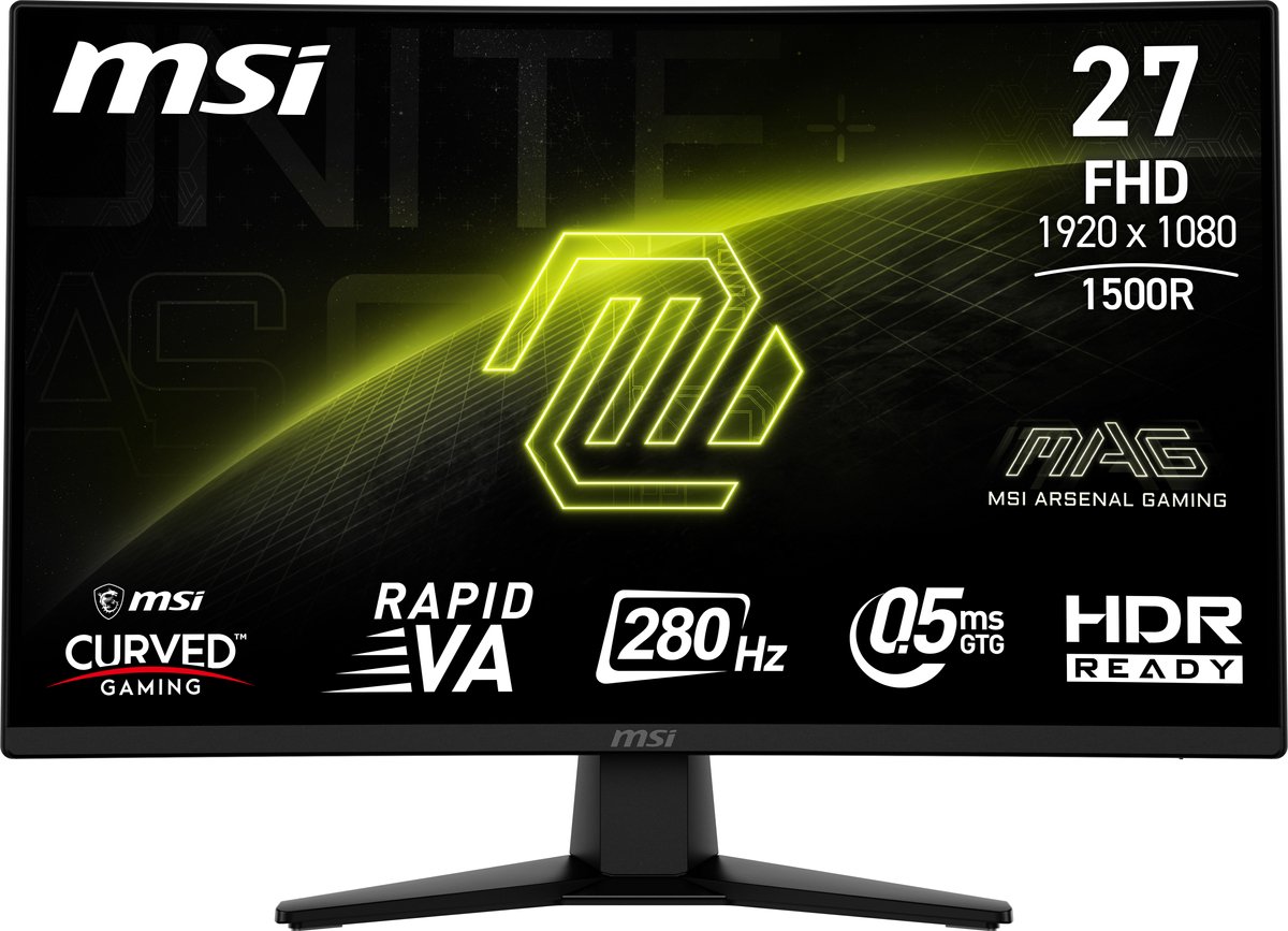 Msi mag 274cxf computer monitor 68 6 orig - MSI Mag 274Cxf Computer 27" Monitor (zwart)