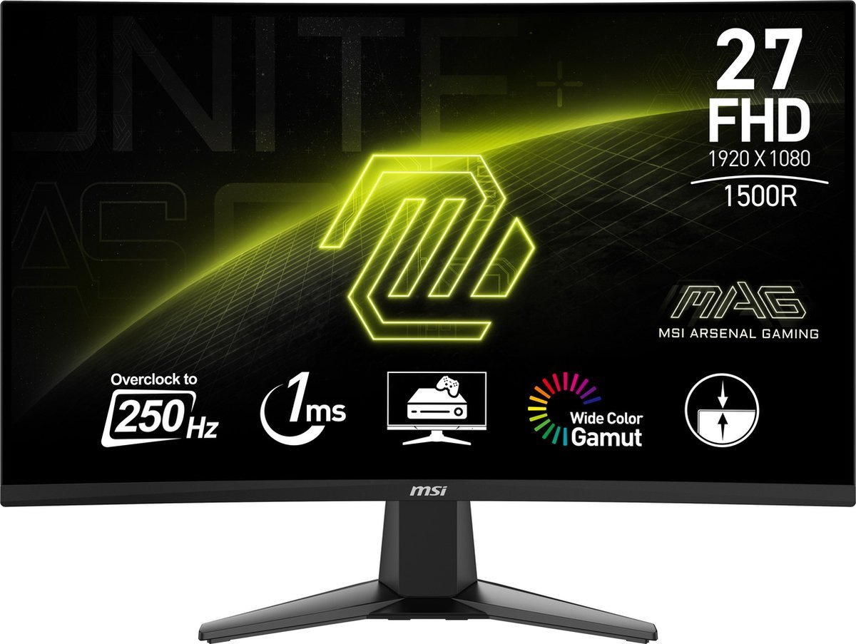 MSI Msi Mag 27C6X - Fhd Curved Gaming Monitor - 250Hz - 27 Inch