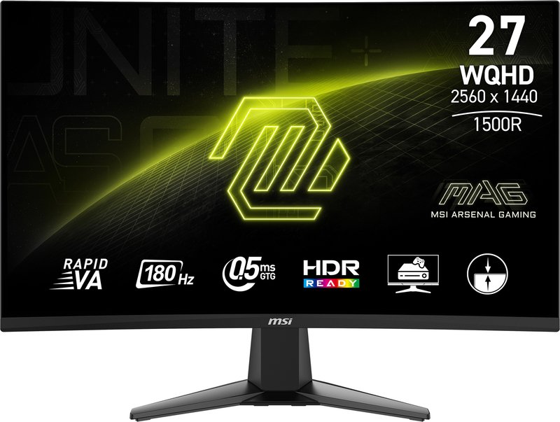 Msi mag 27cq6f 27 curved monitor - MSI Mag 27Cq6F - 27" Monitor (Black)