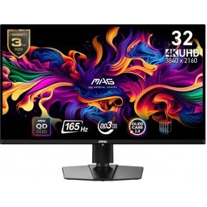 MSI Msi Mag 321Up Qd-Oled - 4K Uhd Gaming Monitor - 165Hz - 32 Inch - Usb-C Pd 15W
