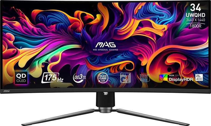Msi mag 341cqp qd oled 34 curved - MSI MAG 341CQP 34" Monitor (Black)