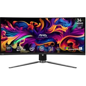 MSI Msi Mag 341Cqp Qd-Oled - Curved Uwqhd Gaming Monitor - 175Hz - 34 Inch - Usb-C