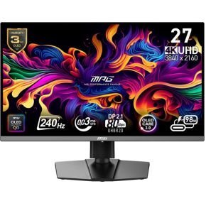MSI Msi Mpg 272Urx Qd-Oled - 4K Uhd Gaming Monitor - 240Hz - 27 Inch - Usb-C Pd 98W - Displayport 2.1