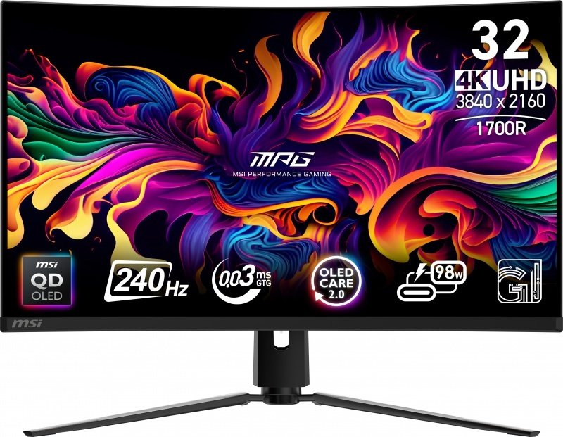 Msi mpg 321curx qd oled 31 5 - MSI MPG 321CURX 31.5" Monitor (Black)