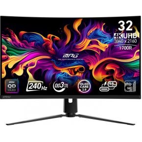 MSI Msi Mpg 321Curx Qd-Oled - 4K Uhd Curved Gaming Monitor - 240Hz - 32 Inch - Usb-C Pd 98W