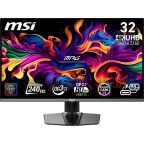 MSI Msi Mpg 322Urx Qd-Oled - 4K Uhd Gaming Monitor - 240Hz - 32 Inch - Usb-C Pd 98W - Displayport 2.1