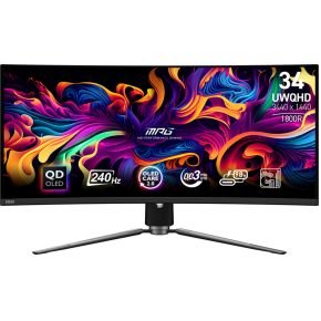 MSI Msi Mpg 341Cqpx Qd-Oled - Uwqhd Ultrawide Gaming Monitor - 34 Inch - 240Hz - Usb-C Pd 98W