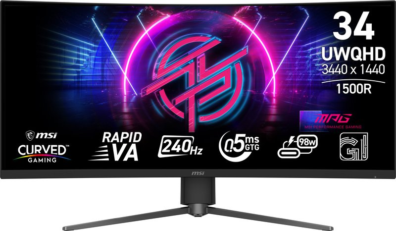 Msi mpg 346cqrf x24 34 curved moni - MSI MPG 346CQRF X24 34" Monitor (Black)