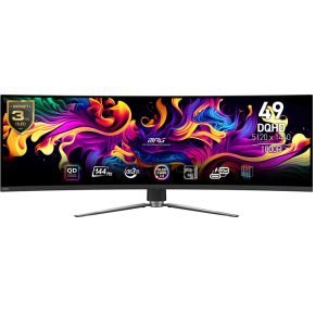 MSI Msi Mpg 491Cqpde Qd-Oled Computer Monitor 124,5 Cm (49") 5120 X 1440 Pixels Dqhd Zwart