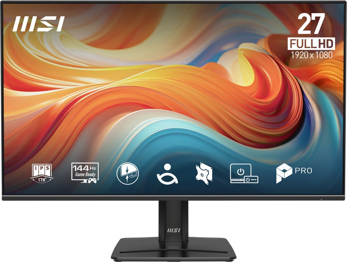 MSI Msi Pro Mp271 E14A - Full Hd Monitor - 144Hz - 27 Inch - Speakers