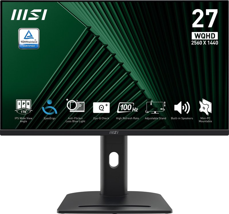 Msi pro mp275qpg computer monitor - MSI Pro MP275QPG Quad 27" Monitor (Matte Black)