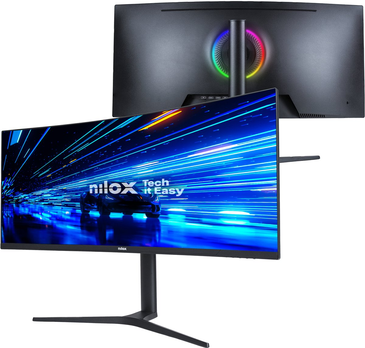 Nilox nxm344kd11 34 4k mva led 144hz 3 orig - Nilox NXM344KD11 34" Monitor (zwart)