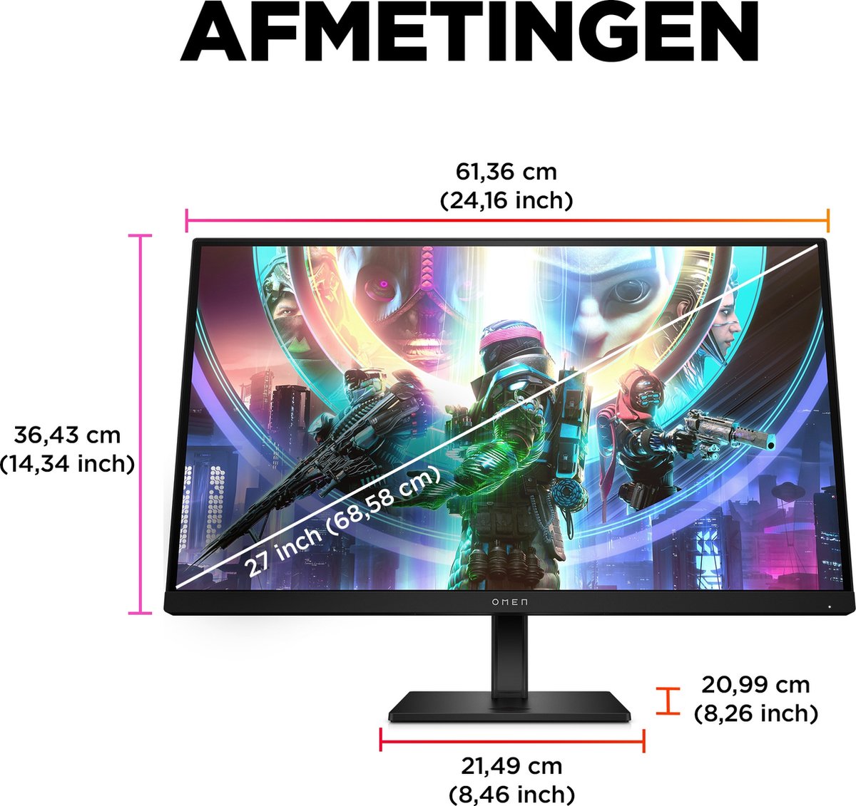 Omen By Hp 27 Inch Qhd 240 Hz Gaming Monitor - Omen 27Qs - afbeelding 8