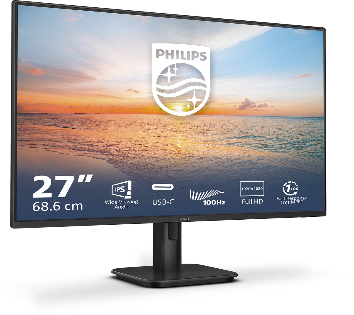Philips 1000 series 27e1n1300a full hd 10 orig - Philips 1000 Series 27E1N1300A 27" Monitor (zwart)