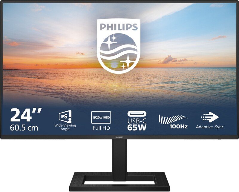 Philips 24e1n1300ae full hd ips monito - Philips 1000 Series 24E1N1300AE/00 USB-C 23.8" Monitor (Black)
