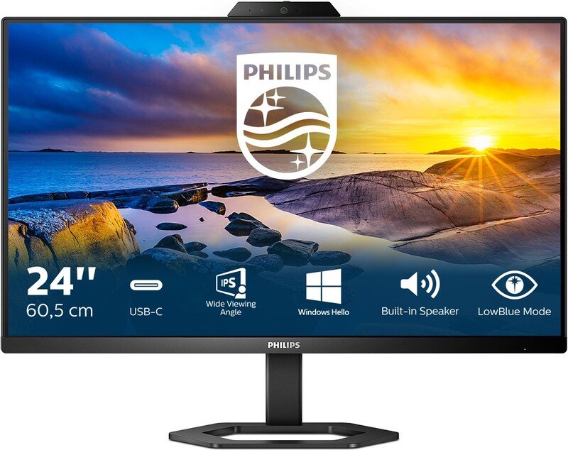 Philips 24e1n5300he full hd webcam mon - Philips 5000 Series 24E1N5300HE/00 USB-C 23.8" Monitor (zwart)